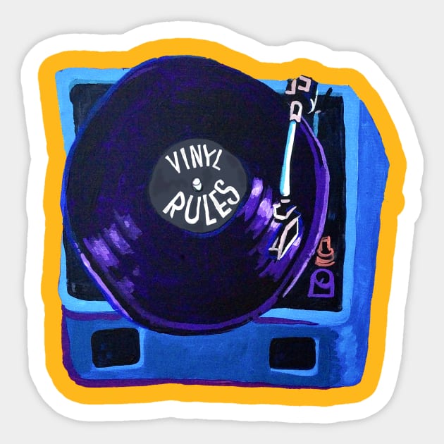 Vinyl Rules Sticker by SPINADELIC